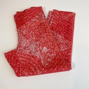 adidas Womens Designed 2 Move High Rise Graphic Tights Orange XS Climalite Gym